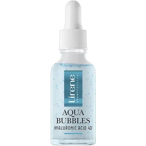 Зволожувальна гідросироватка для обличчя Lirene Aqua Bubbles Hyaluronic Acid 4D Deeply Moisturizing Hydroserum 30 мл