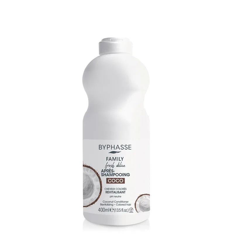 Кондиціонер для фарбованого волосся Byphasse Family Fresh Delice з кокосом 400 мл (775208)