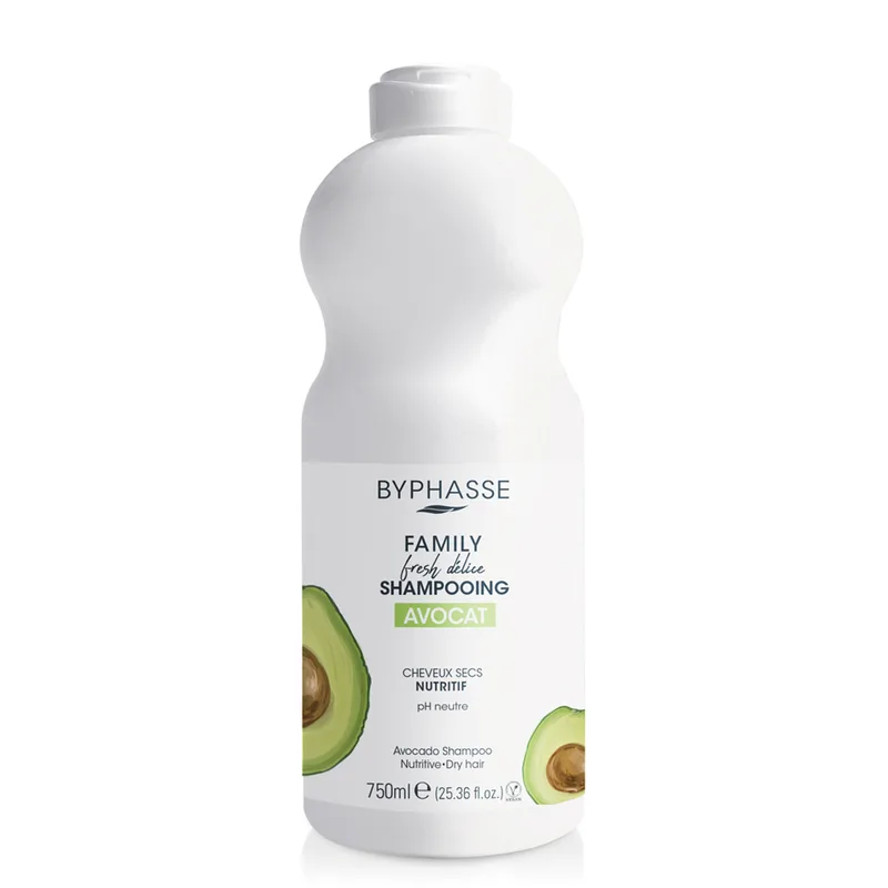 Шампунь для сухого волосся Byphasse Family Fresh Delice з авокадо 750 мл (775210)