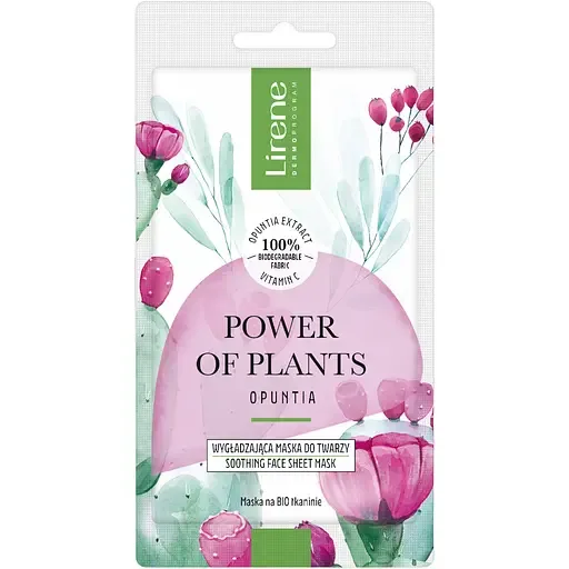 Маска для обличчя Lirene Power Of Plants Soothing Face Sheet Mask Opuntia 17 г