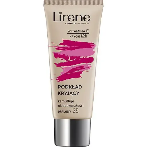 Тональний крем Lirene Complete Coverage Fluid Covering 25 Tanned з ефектами зволоження та вирівнювання 30 мл