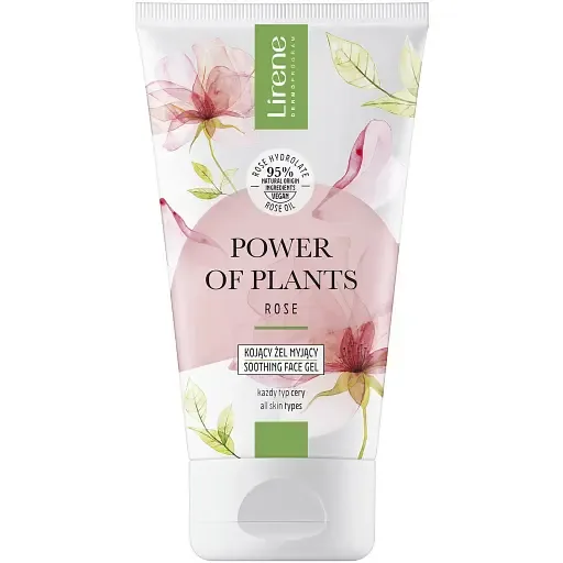 Заспокійливий гель для вмивання Lirene Power Of Plants Rose Soothing Face Gel 150 мл