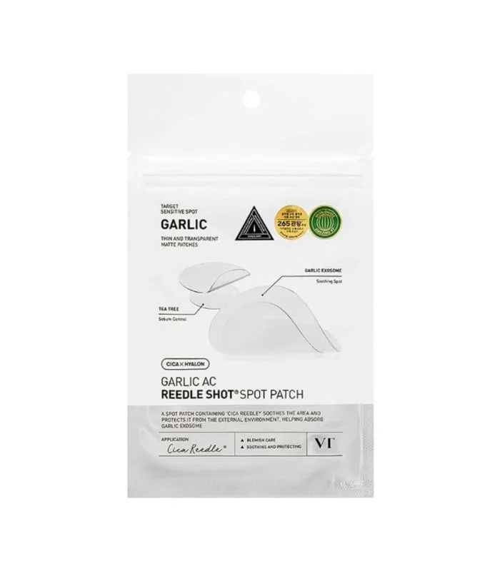 Garlic AC Reedle Shot Spot Patch - Точкові патчі від запалень з часником, центелою та олією чайного дерева