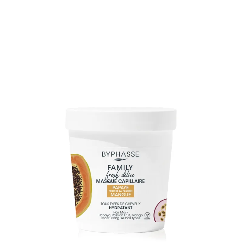 Маска для всіх типів волосся Byphasse Family Fresh Delice, з папаєю, маракуєю та манго, 250 мл (775205)