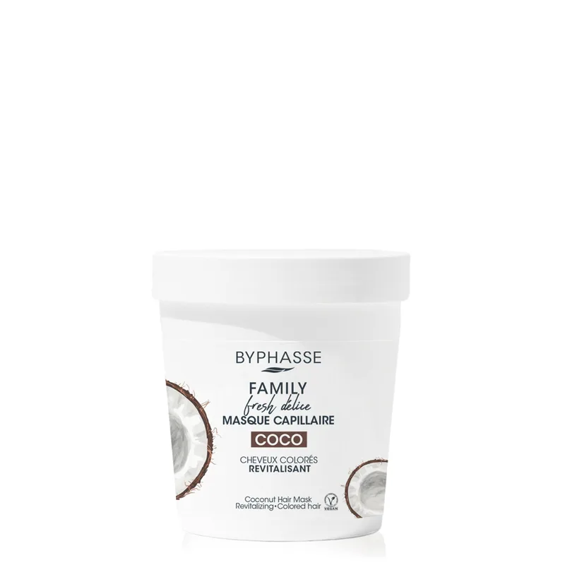 Маска для фарбованого волосся Byphasse Family Fresh Delice, з кокосом, 250 мл (775207)