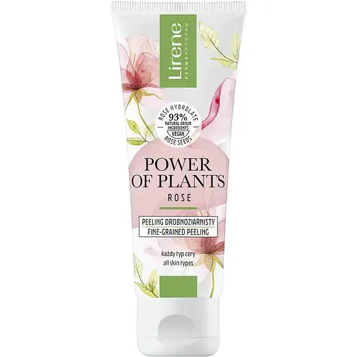 Дрібнозернистий пілінг для обличчя Lirene Power Of Plants Fine-grained Peeling Rose 75 мл