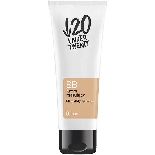 Матувальний антибактеріальний ВВ-крем Under Twenty Anti Acne BB mattifying cream 01 світлий 60 мл