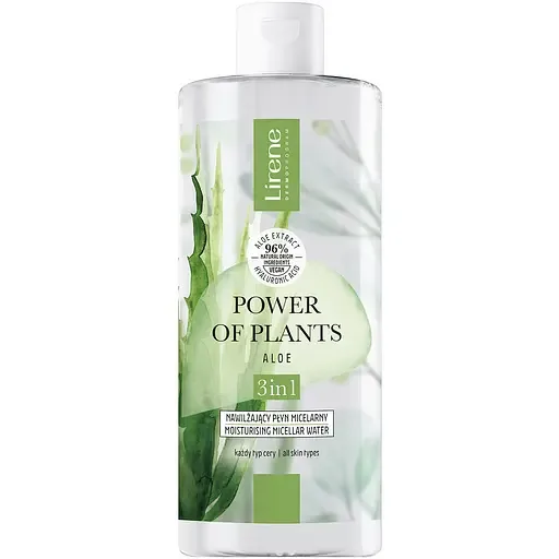 Зволожувальна міцелярна вода Lirene Power of Plants Aloe 3 in 1 400 мл