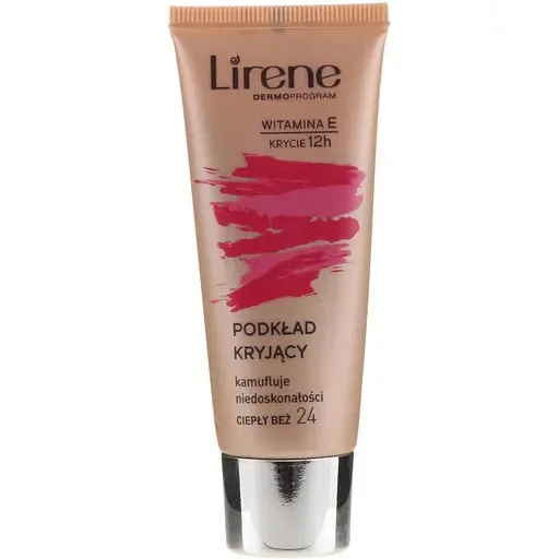 Тональний крем Lirene Complete Coverage Fluid Covering 24 Warm Beige з ефектами зволоження та вирівнювання 30 мл