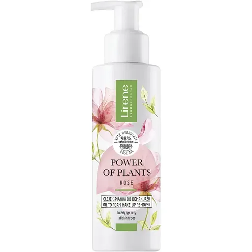 Олія-пінка для зняття макіяжу Lirene Power Of Plants Rose Make-up Removal 145 мл
