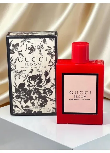 Жіноча парфумована вода Gucci Bloom Ambrosia Di Fiori (Гуччі Блум Амброзія ді Фіорі) 100 мл Квіткові Пудрові Мускусні Стійкі No Brand (400539723)