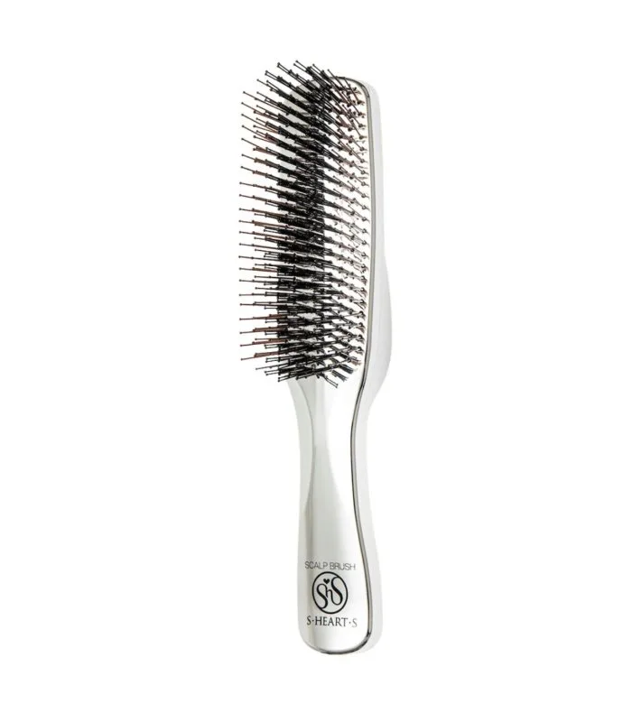 Scalp Brush Professional Plus Long Silver - Професійна щітка для очищення та масажу волосся з довгою ручкою