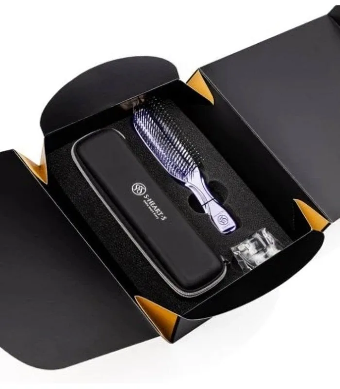 Scalp Brush World Premium Purple Gift Box - Професійна японська щітка для волосся та шкіри голови у подарунковому футлярі