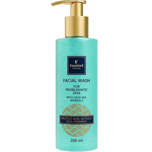 Гель для вмивання Famirel Glycolic & Salicylic Acid and Dead Sea minerals 200 мл