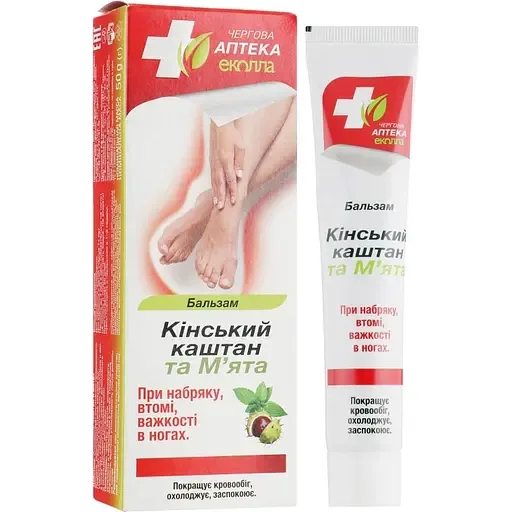 Бальзам Біокон Чергова аптека Еколла Кінський каштан та м'ята 50 г