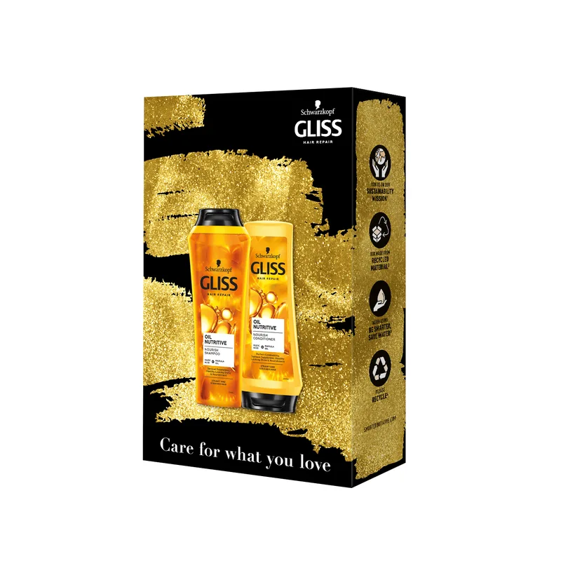 Набір для догляду за волоссям Gliss Kur Oil Nutritive Шампунь 250 мл + Бальзам 200 мл (9000101780000)