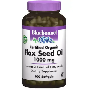 Органічна лляна олія Bluebonnet Nutrition Flax Seed Oil 1000 mg