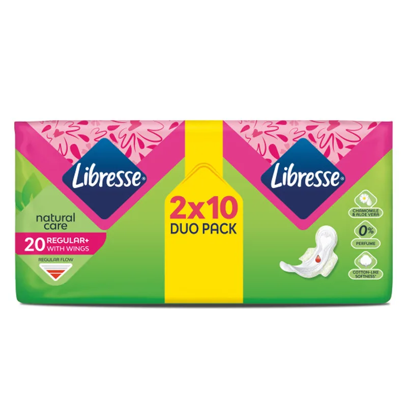 Прокладки гігієнічні жіночі LIBRESSE (Лібрес) Natural Ultra Normal (Ультра нейчерал нормал) 20 шт
