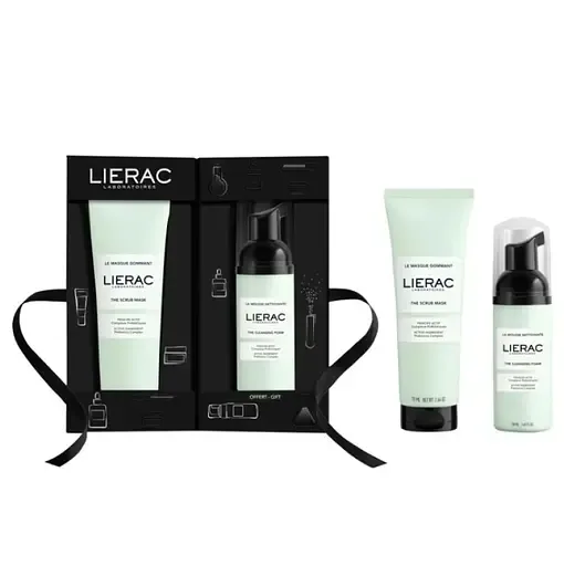 Новорічний набір Lierac Demaquillant: маска-гоммаж The Scrub Mask 75 мл + очищувальний мус The Cleansing Foam 50 мл