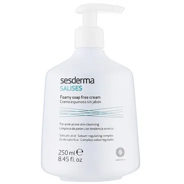 Пiнистий крем для вмивання шкіри, схильної до акне SesDerma Salises Foamy Soap-Free Cream