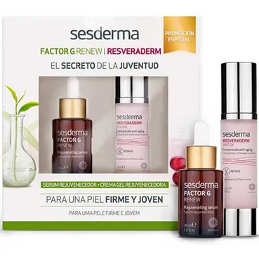 Набір для обличчя омолоджуючий SesDerma Factor G Renew Serum +Resveraderm Antiox Gel Cream (ser/30ml + gel/cr/50ml)