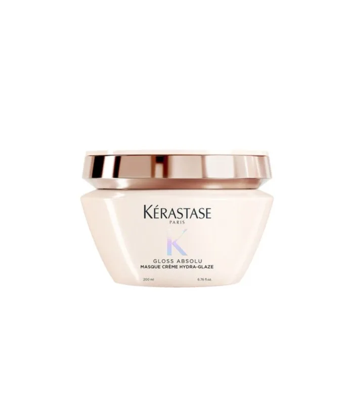 Kerastase Gloss Absolu Masque Creme Hydra-Glaze - Кремова зволожувальна маска для блиску та гладкості густого, кучерявого волосся