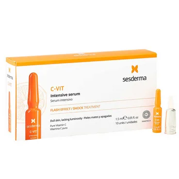 Сироватка для обличчя інтенсивна з миттєвим ефектом відновлення SesDerma C-Vit Intensive Serum Flash Effect