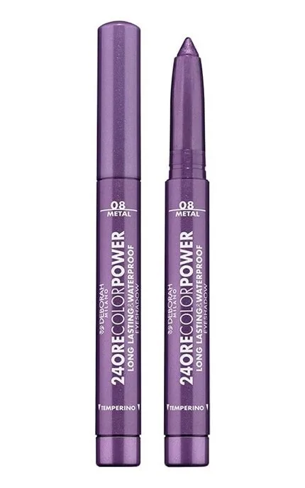 Тіні-олівець для повік Deborah 24Ore Color Power Waterproof водостійкій 08 Deep Purple 1.4 г