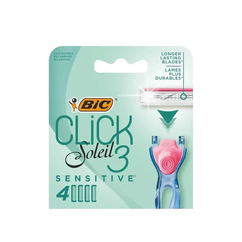 Касети (картриджі, леза) змінні BIC (Бік) Miss Soleil Click 3 Sensitive 4 шт