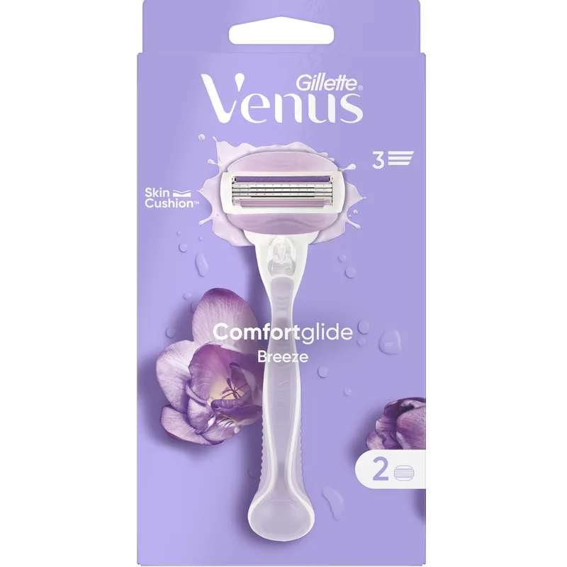 Бритва GILLETTE (Жіллет) Venus (Венус) Comfortglide Breeze (Комфортглайд бріз) з 2 змінними касетами