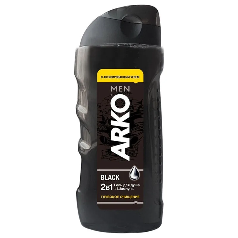 Гель-шампунь для чоловіків Arko Men 2 в 1 Black, 260 мл