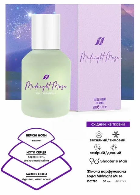 Жіноча парфумована вода Midnight Muse 50 мл Farmasi (294944768)