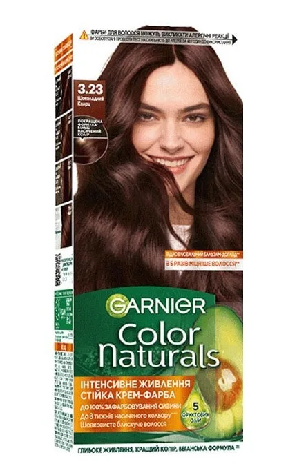 Фарба для волосся Garnier Color Naturals Інтенсивне живлення тон 3.23