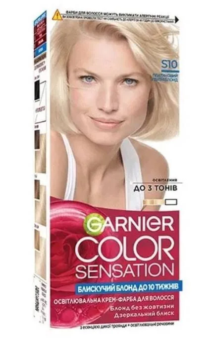 Фарба для волосся Garnier Color Sensation S10 Платиновий ультраблонд 60 мл