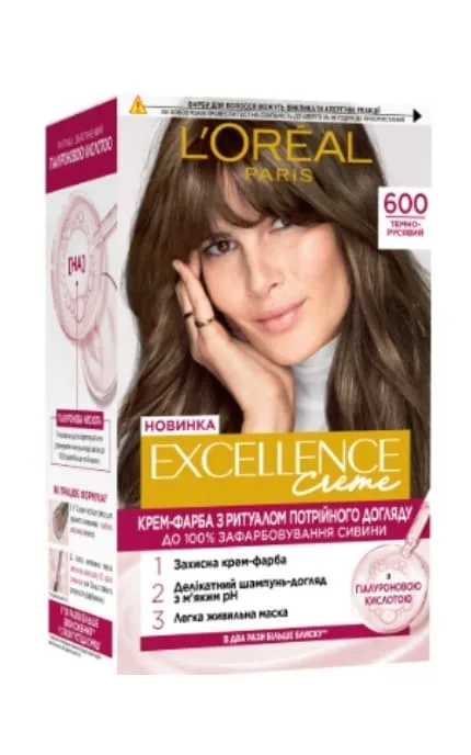 Фарба для волосся Loreal Paris Excellence Creme 600 темно-русявий