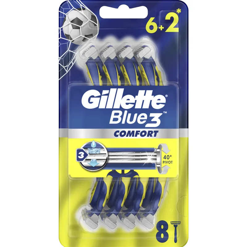 Бритва для гоління GILLETTE Blue 3 (Жіллет Блу 3) Comfort одноразова 8 шт