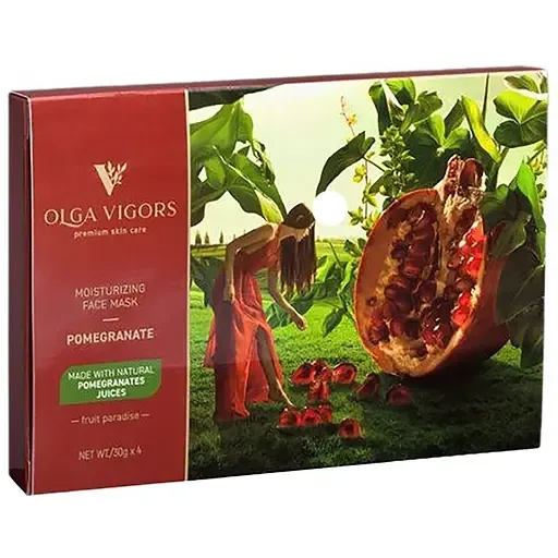 Зволожувальна маска для обличчя Vigor CN Гранат 1 шт.