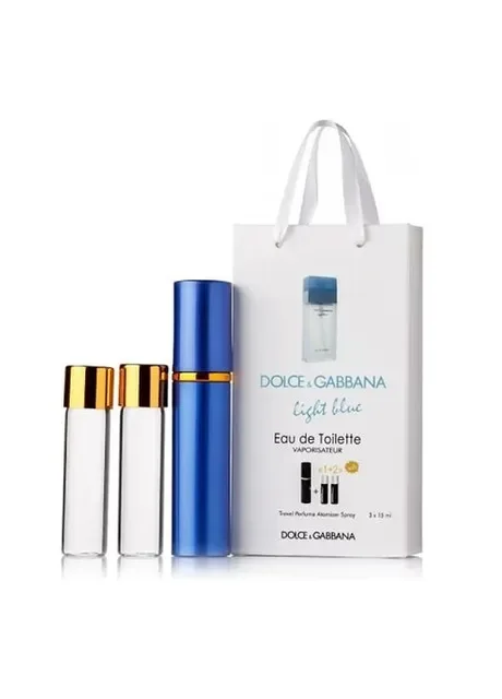 Жіночий фруктовий парфум Dolce Gabbana Light Blue 3x15ml - Trio Bag No Brand (381508658)