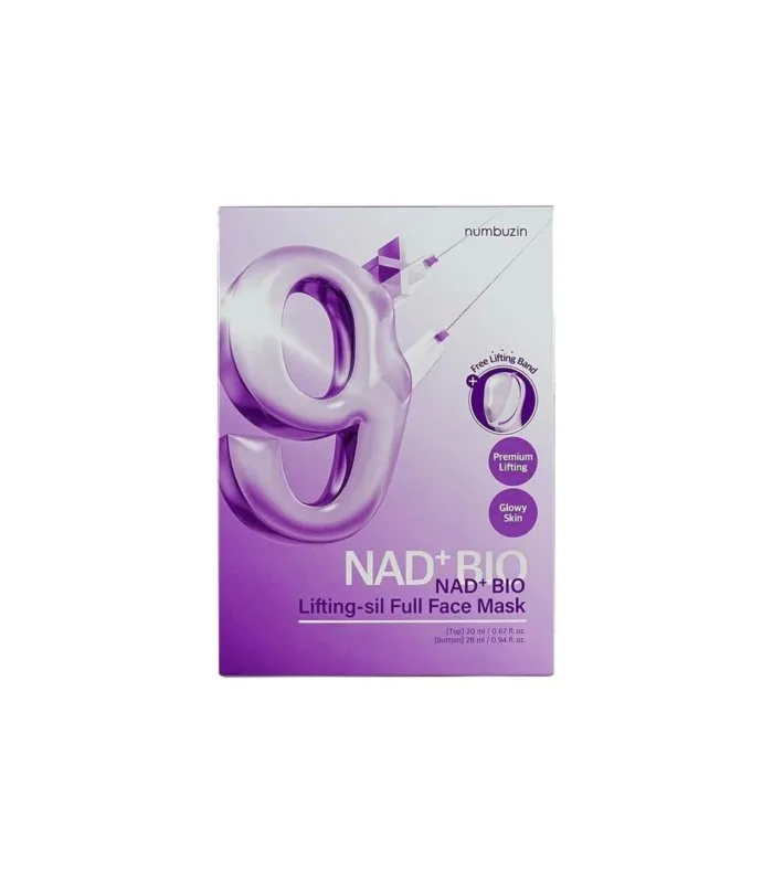 Numbuzin No.9 NAD Bio Lifting Full Cover Facial Mask - Ліфтинг-маска для контуру обличчя