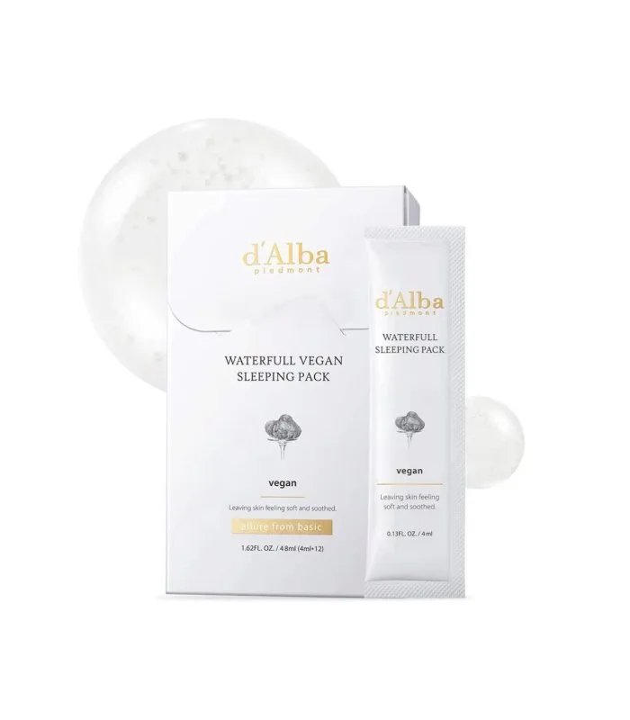 Waterfull Vegan Sleeping Pack - Нічна гелева маска, 4 мл х 12 саше