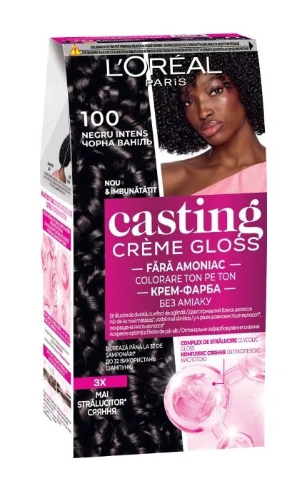 Фарба для волосся без аміаку Сasting Creme Gloss 100 чорна ваніль 1 шт