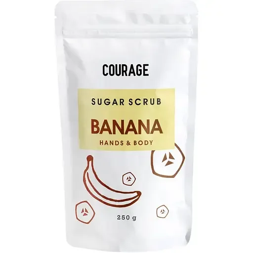 Цукровий скраб для рук і тіла Courage Sugar Scrub Banana 250 г