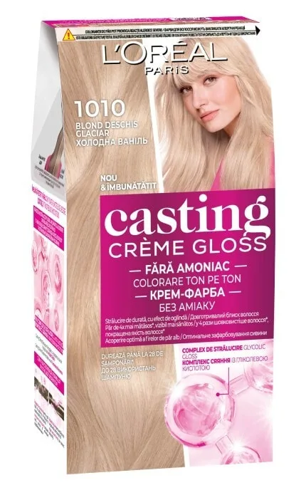 Фарба для волосся без аміаку Сasting Creme Gloss 1010 світло-світло русявий попелястий 1 шт
