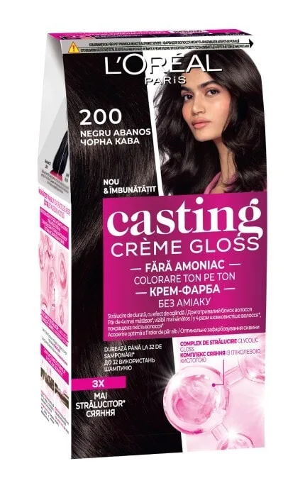Фарба для волосся без аміаку Сasting Creme Gloss 200 чорна кава 1 шт