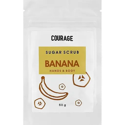 Цукровий скраб для рук і тіла Courage Sugar Scrub Mini Banana 50 г