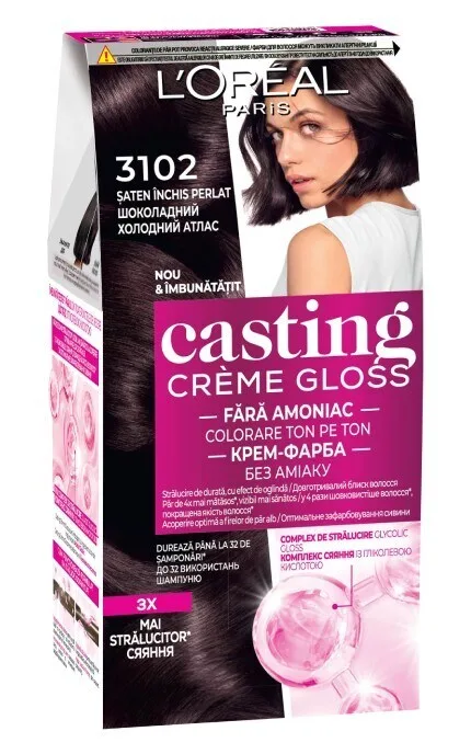 Фарба для волосся без аміаку Сasting Creme Gloss 3102 холодний темно-каштановий 1 шт