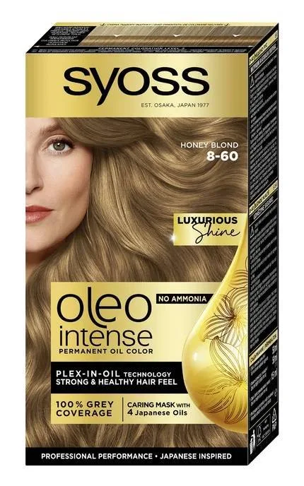 Фарба для волосся SYOSS Oleo Intense 8-60 Медовий Блонд 115 мл