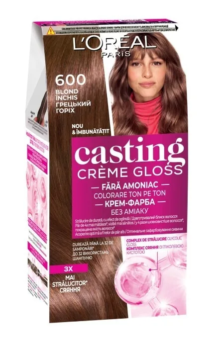 Фарба для волосся без аміаку Сasting Creme Gloss 600 темно-русявий 1 шт