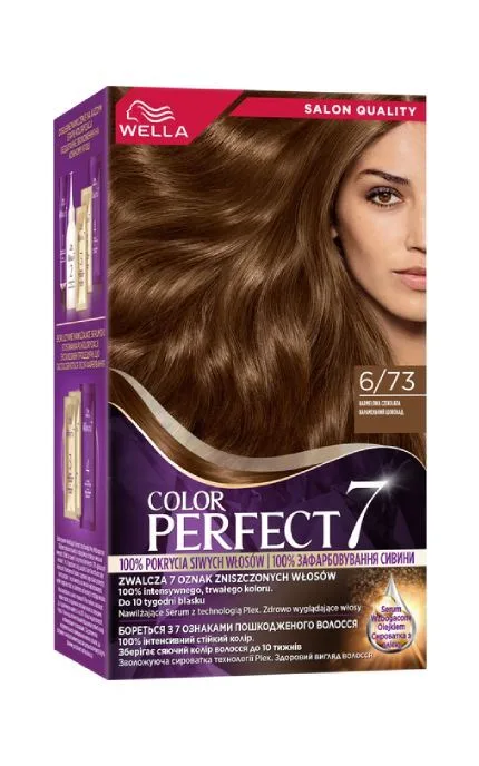 Фарба для волосся стійка Wella Color Perfect 6/73 Карамельний шоколад 120 мл