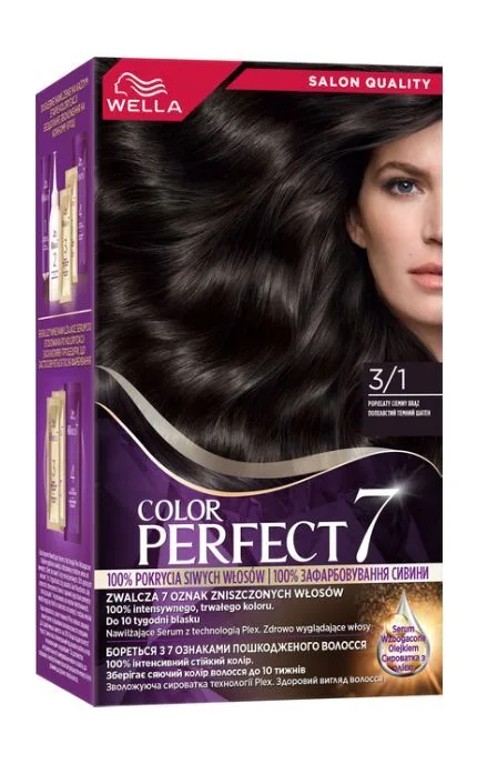Фарба для волосся стійка Wella Color Perfect 7 3/1 Попелястий темний шатен 120 мл